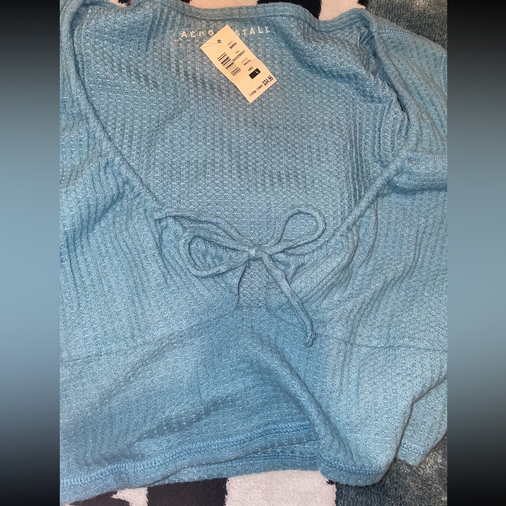 Blue Crop Top - Picture 2 of 3